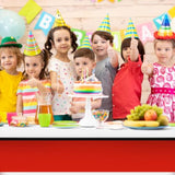 3Pcs Large Cartoon Themed Table Cloth Waterproof Plastic Table Covers 54 X 108 Inch White And Red Table Decorations For Kids Birthday Baby Shower