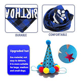 Dog Birthday Party Supplies – Blue “Let’s Pawty” Balloons, Banner & Birthday Bandana Hats