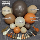 Burnt Orange Brown Balloon Arch Kit Tan White Dark Brown for Boho Birthday Baby Shower