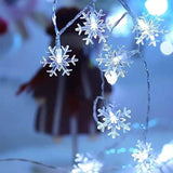 Christmas Snowflakes String Lights, 100 Led 49Ft Waterproof Christmas Lights Plug In With 8 Modes For Indoor Outdoor Hol