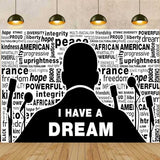 Martin Luther King Jr. Backdrop for MLK Day Decorations I Have A Dream Photography Background Black History Month African American Decor Banner 7x5ft