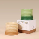 Luxury Scented Candle With Textured Ceramic Jar. Aromatherapy. Candle For Christmas, New Year, Housewarming. Birthday. Present For Women And Men. Aroma. Sandalwood (Sandalwood)