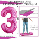 2 Pcs 42 Inch Pink Number 3 Foil Balloons By ,Number Balloons For Pink