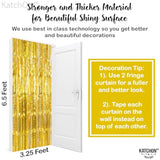 2-Pack Gold Foil Fringe Curtains for 50th Birthday and Party Decorations