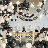 158pcs Black & White Balloon Garland Kit β Mixed Sizes for Wedding, Birthday and Party Decor