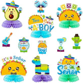 12Pcs Taco Bout A Boy Gender Reveal Honeycomb Centerpiece, It'S A Boy