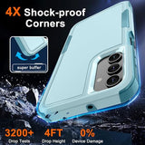 Case For Samsung Galaxy A16 5G, Full Body Heavy Duty Rugged Shockproof Protective Phone Cover With Lanyard Strap, Tempered Glass Screen Protector And Camera Lens Cover, Mint Green