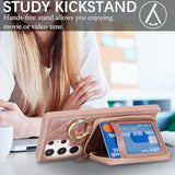 Rose Gold Crossbody Wallet Case for Samsung Galaxy S24 Ultra