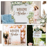 Welcome Baby Shower Decal Sign - Pregnancy Gender Reveal Stickers Boy Or Girl For Wall Balloon Arch Backdrop