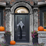 Haunted Mansion Halloween Banner 7.3x5.7ft Gothic Door Wall Porch Decor