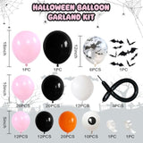 Pastel Halloween Balloon Arch Kit: Witch, Spider & Bat Decor
