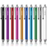 10 Pack Stylus Pens for Touch Screens, Mesh Fiber Tip Stylus Pens for ipad iPhone Tablets All Precision Capacitive Universal Touch Screen