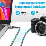 Mini Usb Cable 50Ft/15M Portable Usb 2.0 Type A To Mini B High Speed Data Charging Cable Compatible With Hero Hd, Cell Phones, Mp3 Players, Dash Cams, Digital Cameras, Dash Cams