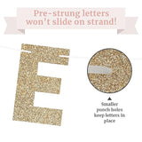 Pre-Strung Who Said You Could Leave Banner - No Diy - Gold Glitter Going Away, Retirement Banner - Pre-Strung On 8 Ft Strands - Farewell Graduation Party Decorations For Men & Women - No Diy