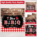 200Pcs Bbq Baby Shower Plates Napkins Baby Q Paper Tableware Set It'S A Babyq Cake Dessert Disposable Dinnerware Rustic Barbecue Party Decoration For Baby Shower Birthday Decor Supplies Serves 50