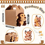 16 Sets Stuffed Animals Bulk Mini Plush Forest Animals Bulk Adopt A Pet Party Favors Jungle Safari Stuffed Toys With Paper Boxes For Pet Theme Birthday Party Favors