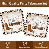 140 Pcs Western Cowboy Tableware 1St Rodeo Birthday Party Decorations Blue My First Rodeo Decorations For Boy