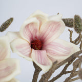 Artificial Flowers,3Pcs 19Inch White Silk Fake Flowers,Real Touch Faux Flowers, Spring Décor Faux Floral Stems For Wedding Kitchen Shop Office Home Décor