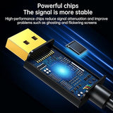 DP to HDMI Cable 4K 60Hz Gold Plated, 10ft/3m DisplayPort to HDMI Male to Male Adapter Cable for PC Laptop TV Monitor Projector, Gold Plated