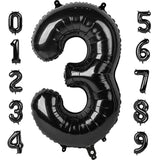 40in Black Number 3 Balloon for 3rd Birthday Party & Wedding Decorations