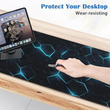 Glowing Blue Lightning Gaming Mouse Pad,Desk Mat,Non-Slip Rubber Base Large Gaming Mouse Pad For Computer Keyboard Laptop,Desk Decor For Girl,Desk Decor(31.5X15.7 In)