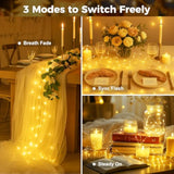 24 Pack Fairy Lights With Timer Battery Operated, 3 Modes 7Ft Mini Waterproof Twinkle Lights, 20 Led Bulk String Light F
