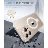 Compatible With Iphone 16 Pro Max Case, Built-In Screen Protector & Seamless Stand, With Camera Lens Protector, Strong Magnetic Clear Phone Case, Full Body Protective Cover For 6.9" (Clear)