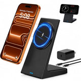 20W Wireless Charger Stand for iPhone, Wireless Charger Fast Charging Station for iPhone 17/16/15/14/13/12, Magnetic Phone Charger Stand for