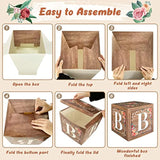 Floral Baby Shower Box Balloon Blocks First Birthday Decor Gender Reveal Supplies