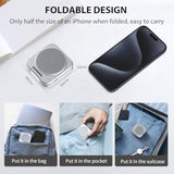 Foldable 2 In 1 Magnetic Charging Station For Apple, Aluminum Alloy Wireless Travel Charger Stand Compatible With Iphone15/14/13Pro/Max, 5W Fast Charging For Iwatch Ultra, Airpods3/2/Pro-Sliver