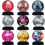Disco Party Decorations - Neon Dance Honeycomb Centerpieces for Kids' Disco Birthday and Baby Shower Table Decor
