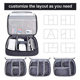 Electronic Organizer, Double Layer Travel Gear Bag For Cables, Plugs, Flash Hard Drive, Power Bank And More-A Sleeve Pouch For Ipad (Large, Black)