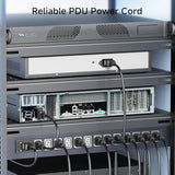 Cable Matters 2-Pack Long Computer to PDU Power Extension Cord - 15ft, IEC C14 to IEC C13 PDU Power Cord, 10A, 18AWG, Black