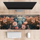 Elephant Gaming Mouse Pad, Large Desk Mat For Computer, Extended Keyboard Laptop Mouse Pads, 31.5×11.8In Non Slip Rubber Mousepad For Office Decor Gifts(Color14)
