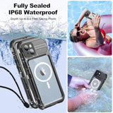 Iphone 15 Plus Waterproof Shockproof Case With Screen Protector 6.7 Inch Black