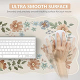 Xxl Large Mouse Pad For Desk, Anti-Slip Big Mousepad With Stitched Edges, Keyboard Pad Mouse Mat For Computer (Beige)