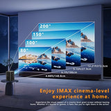 2026 Upgraded 4K Support Smart Mini Projector With Wifi And Bluetooth With 360° Rotation Stand, Auto Keystone, Portable Movie Phone Wireless Gaming Wifi Proyector For Bedroom/Home/Celling