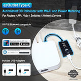 Automatic Router Rebooter Wi-Fi Ip Enabled Remote Dc Power Switch (Usb Type-C Plug) With Auto Reboot, Integrated Power Metering, Manage Via Free App & Cloud (Scalable).