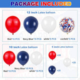 Baseball Balloon Arch Garland,146 Pcs Baseball Aluminum Foil Glove Red White Navy Blue Confetti Latex Balloons For Boys Teene Sport Theme Birthday Party Baby Shower Party Decoration