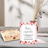 52 Pcs Time Capsule Set, 50 Strawberry Decorated Cards And 1 Time Capsule Sign Box, 1St Birthday Memory Preservation Box, Baby Shower Memory Preservation Time Capsule Box For First Birthday