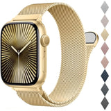 Mesh Metal Loop Stainless Steel Apple Watch Band Magnetic Clasp 38-42mm