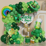 St. Patricks Day Balloon Arch Kit 157Pcs Green Gold Lucky One Balloon Garland Shamrock Rainbow Foil Balloons Saint Patricks Day Party Decorations Gifts Spring Irish Party Supplies Neon Green Balloons
