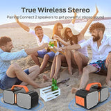 Bluetooth Speaker, Shock Portable Bluetooth Speaker, Bluetooth 5.3, Waterproof, Wireless Speakers, 60W Super Power, Outdoor Speaker, Black(New Model)