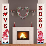 2 Pieces Valentine'S Day Hanging Banners Valentine Porch Sign Valentin
