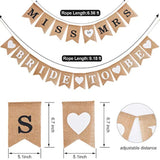 2 Pieces Bride To Be Banner Bride Sign Burlap Banner Bridal Shower Decorations Rustic Bunting Garland For Party Decorations Supplies (Black, White)