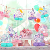 Butterfly Birthday Party Table Decor Kit Honeycomb Centerpieces for Kids' Butterfly-Themed Celebration
