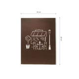 3D Pop Up Greeting Card – Café & Restaurant Scene With Outdoor Dining, Handmade Paper Art, Birthday, Thank You, Anniversary, Travel & Food Lover Gift With Envelope H18