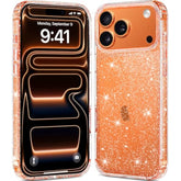 Compatible With Iphone 17 Pro Case Clear Glitter, Hard Pc Back Shockproof Protective Bumper Cover, Sparkle Bling Sparkly Cute Slim Women Girls Phone Cases