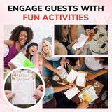 He Said She Said Bridal Shower Games - 2 Funny Wedding Shower Games For Guests, Who Knows The Bride Best Bridal Party Games Ideas, Floral Bridal Shower Decorations