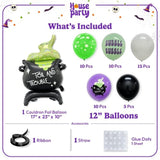 50PCS Halloween Cauldron Foil Balloons 30" Black Green Arch Kit Party Decor